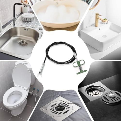 35" Flexible Drain Snake Grabber Tool, Upgraded Hair Clog Remover for Sink, Shower & Bathtub, Easy Reach Plumbing Weasel - Thumbnail 4