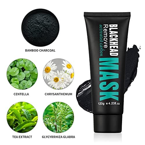 YAFUSIPE Peel Off Face Mask Blackhead Whiteheads Remover Masks Activated Charcoal Black Mask Purifying Peeling Facial Mask for Nose Pores Removal Cleansing Acne with Brush and Pimple Extractor Tools - Thumbnail 5