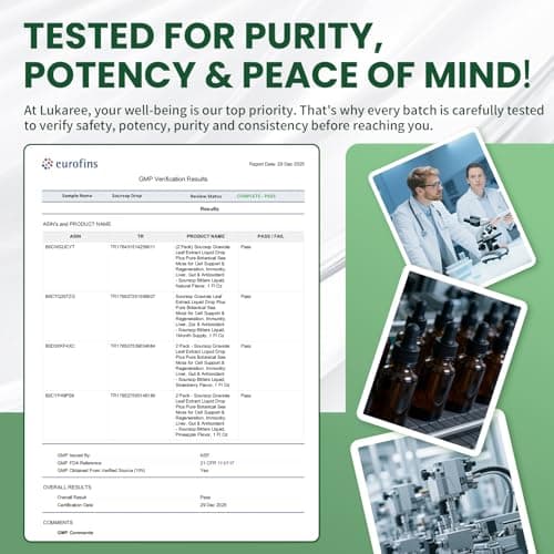 (2 Pack) Soursop Graviola Leaf Extract Liquid Drop Plus Pure Botanical Sea Moss for Cell Support & Regeneration, Immunity and Gut Health, Soursop Bitters Liquid丨Full Texture, Natural Flavor, 1 Fl Oz - Thumbnail 6