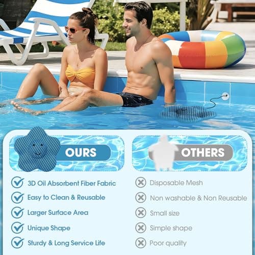 MTWEAR Hot Tub Scum Absorber, Hot Tub Accessories，Hot Tub Scum Sponge for Hot Tub Oil Absorbing Sponge for Hot Tub Skimmer, Hot Tub Sponge Scum Remover (Flower) - Thumbnail 6