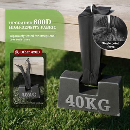 UIRWAY 600D Rectangular Outdoor Furniture Covers-Upgraded Tough Oxford fabric Heavy Duty Waterproof Patio Table Cover for Table and Chairs with Triple-Layer Windproof Design Fits 90"L × 65"W × 28"H - Thumbnail 3