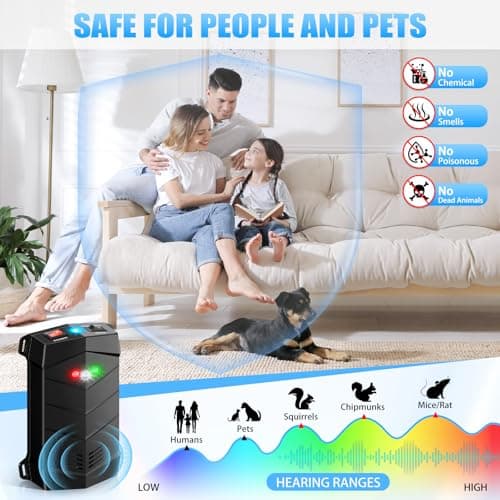 Rodent Repellent for Car Engines, Ultrasonic Repeller Pest Mouse Bat Squirrel Repellent, Keep Away from Vehicle, Rooms, Indoors, Outdoors (2-Pack) - Thumbnail 4