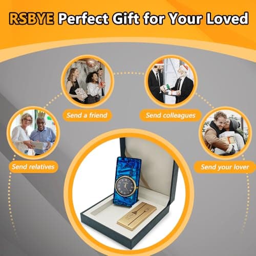 RSBYE Watch Lighter Dual Arc Plasma Electric Lighters USB Rechargeable Lighters with LED Battery Display Cool Lighter with Clock & Flashlight,Unique Gift for Men and Women (Boat Blue) - Thumbnail 6