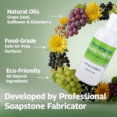 The Original Soapstone Oil | All Natural Food-Safe Blend (NO Mineral Oil) for Soapstone Countertops – Enhances & Darkens Stone, Low-Maintenance Easy to Apply (4oz) - Thumbnail 4