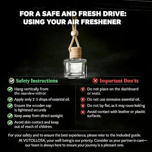 2-Pack Car Fresheners Long Lasting & Car Deodorizer - Caramel & Vanilla Oud Hanging Car Air Freshener for Men and Women, Car Necessities & Scent Diffuser by VUTOLLOSA - Thumbnail 5