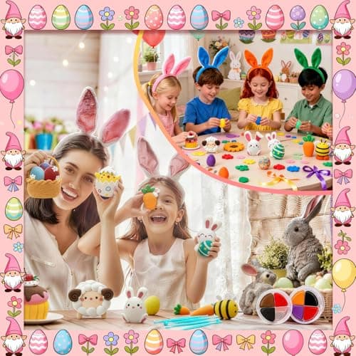 Loufor Air Dry Clay Kits Easter - Modeling Clay for Kids, Ultra Light & Soft, Safe & Non-Toxic, 12 Boxes Model Magic Clay with Sculpting Tools und Tutorials, DIY Creative Arts und Crafts Toys Gifts - Thumbnail 2