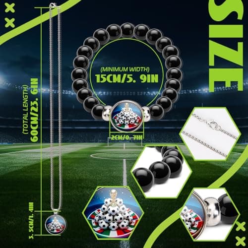 World Cup 2026 Soccer Gifts for Him Boys Men Teen Boys, Soccer Jewelry Gifts for Soccer Players Team Fans, Birthday Gifts for Son Grandson Brother, Soccer Gifts for Boys Teens Kids, Soccer Stuff for Boys - Thumbnail 3