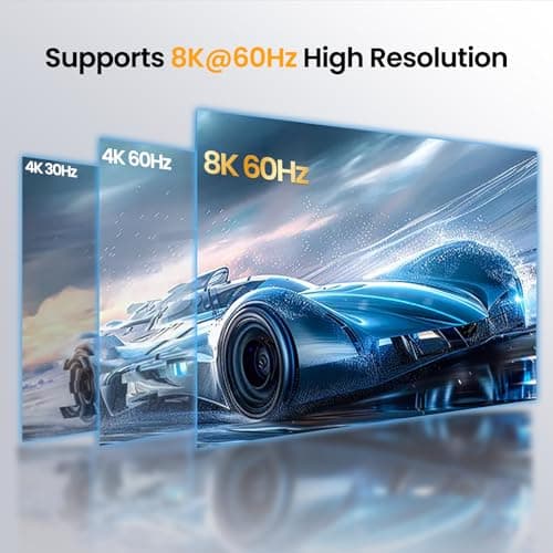 avedio links 8K HDMI2.1 Switch with Remote 5x1, 5 in 1 Out HDMI Splitter with Remote, Auto Switch HDMI Selector Box Support 4K@60Hz, HDCP2.3, HDR, 3D, for PS5, Xbox, Fire Stick, Blu-ray, HDTV - Thumbnail 3