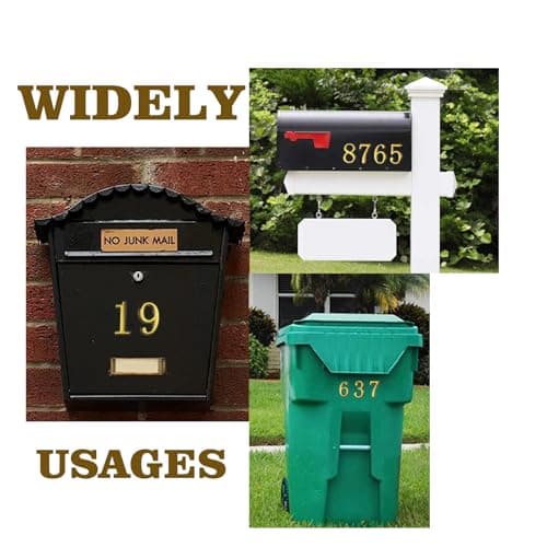 Mailbox Numbers for Outside, MONNCHA House Numbers for Mailbox 3D Self Adhesive Mailbox Numbers 2 Inch Door Address Numbers Stickers for Mailbox, Apartment, House, Trash Bins - Thumbnail 3