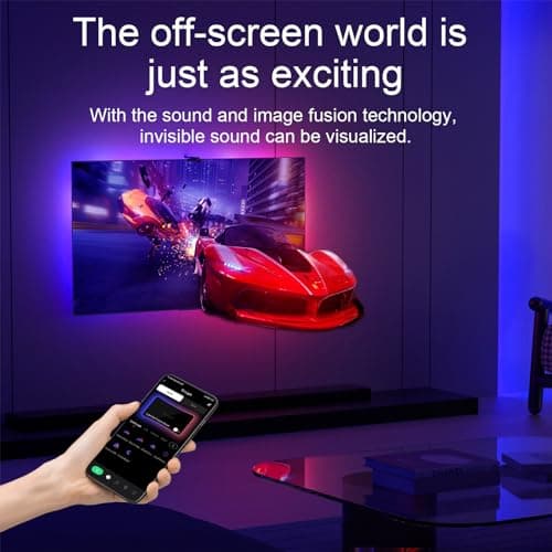 MIHEAL TV LED Backlight with AR Sensor,9.84FT RGB Strip Lights for 32-50 inch PC, TV & Monitor, Smart TV Lights Behind that Sync with Screen, Compatible with App Music Sync, for Gaming Room - Thumbnail 3