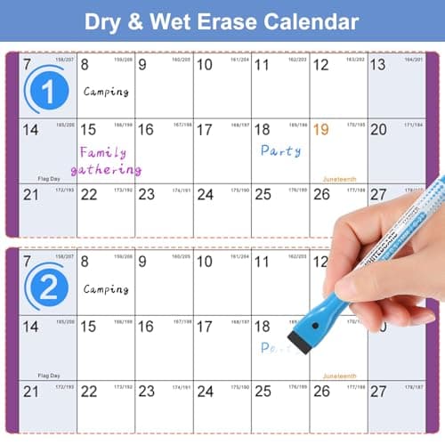 Wall Calendar 2026-32" x 48" Dry Erase Calendar for Wall, 12 Monthly Calendar From Jan to Dec, Reversible, Double Laminated 2026 Wall Calendar, Extra Large Calendar Wall for Home Kitchen Office - Thumbnail 5