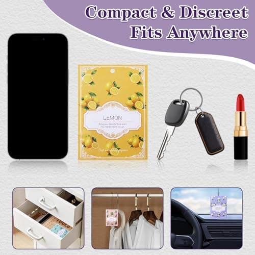 YAXUNDZ Mint Sachets for Drawers and Closets - 12 Pack Long Lasting Odor Eliminator Bags, Natural Fresh Scent for Wardrobe, Storage, Car & Home, Air Freshener Sachets - Thumbnail 4