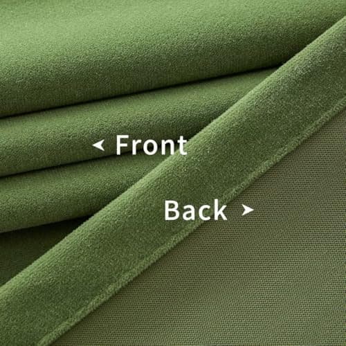 Joydeco Green Velvet Curtains 90 inch 2 Panel, Room Darkening Super Soft Velvet Drapes for Bedroom Living Room Thermal Insulated Window Drapes, Luxury Blackout Rod Pocket Curtains,W52 x L90 inch - Thumbnail 6