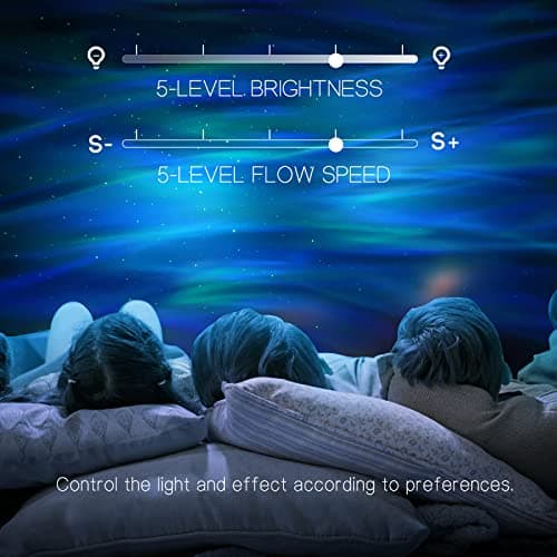 Northern Galaxy Light Aurora Projector with 33 Light Effects, LED Star Projector for Bedroom Nebula Lamp, Remote Control, White Noises, Bluetooth Speaker for Parties - Thumbnail 6