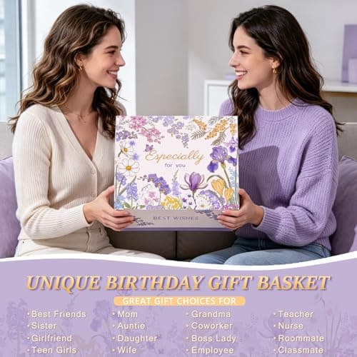 Birthday Gifts for Women, Purple Birthday Gift Box Gift Set for Her - Thumbnail 3