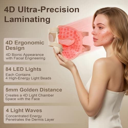 YHYXPO 4D Red Light Therapy Mask for Face,3 Modes Face Mask With 336 LEDs - Thumbnail 2