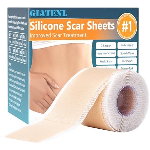 Silicone Scar Sheets, Silicone Scar Tape, Reusable Scar Silicone Strips for Scar Removal Treatment, Silicone Scar Sheets for Surgical Scars, Keloid, C-Section, Burn et(1.6” x 118” Roll-3M) - Image 1