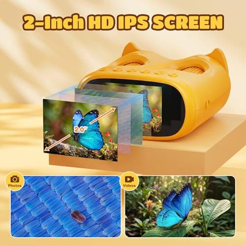 1000X Digital Microscope for Kids Handheld: 2-in-1 Binoculars Portable STEM Toy - Birthday Gift for Boy Girl - Science Kits 10X Magnifying Glass Telescope for Age 3-8 8-12 USB Gadget - Thumbnail 5