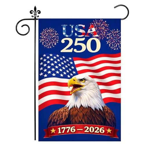 USA 250 Anniversary Garden Flag, Patriotic American Eagle Flag 12x18 Double Sided, 1776–2026 Independence Day Outdoor Yard Lawn Decor - Image 1