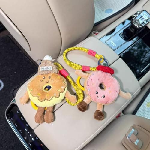XUPEIXUN Car Seat Headrest Hook 2 Pack Hooks Hanger Storage Organizer Universal for Handbag Purse Coat, Cute Car Accessories for Women (donuts) - Thumbnail 5