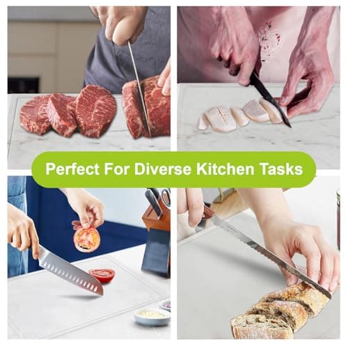 Acrylic Cutting Board with Juice Groove, Clear Cutting Board with Counter Lip, Cutting Boards for Countertop Protector, Non-Slip Dough Mat, Kitchen Decor Gadgets House Warming Gifts(24"x18") - Thumbnail 6