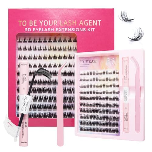 Manga Lash Clusters Kit 8-16mm Thick Volume Lashes Clusters DIY Individual Lash Extension Kit Spiky Cluster Eyelash Extensions Kit