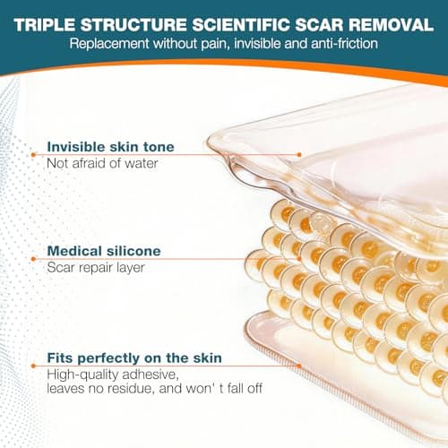 Silicone Scar Sheets,Silicone Scar Tape, Professional Scar Removal, Silicone Scar strips for Surgical scars tape, C-Section,Tummy Tuck (1.6x11859''Roll-3.0M) Keloid bump removal - Thumbnail 4