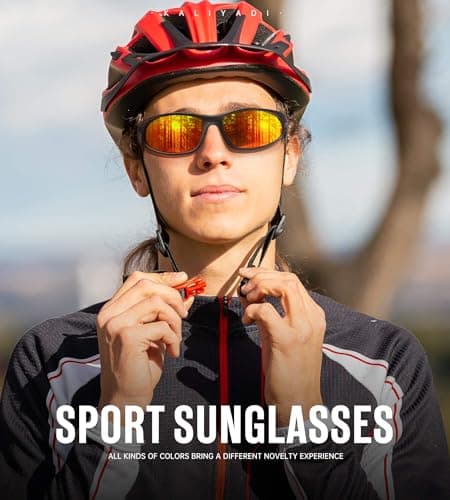 KALIYADI Mens-Sunglasses Polarized Sunglasses-Men Sports: Sport Sun Glasses for Running Cycling Fishing with UV Protection - Thumbnail 2