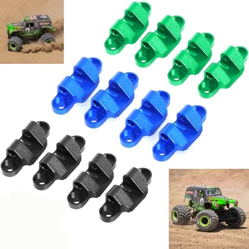 Aluminum Lower Shock Mount for Losi 1/18 Mini LMT 4X4 Brushed Monster Truck，Replacement for Losi - LOS211044 Upgrade Part Suspension Mounting Set for Losi-LOS01026 1/18 Mini LMT Monster (Green) - Thumbnail 5