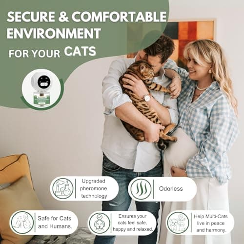 AutumnNest Cat Calming Pheromones Diffuser Kit with Timer – 2 Plug-Ins + 4 Refills (48ml) – 4-Level Timing – Stress Relief for Cats – Helps with Hiding, Scratching, Urine Marking, Travel, Vet Visits - Thumbnail 6