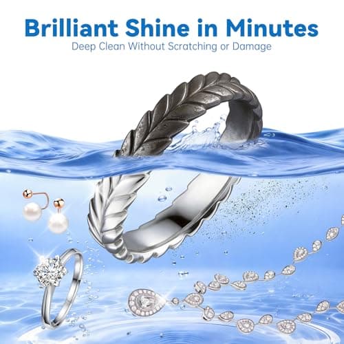 CANHOPE Ultrasonic Retainer Cleaner Machine, Ultrasonic Jewelry Cleaner, Denture Cleaner for Invisalign, Mouth Guards, Night Guards, Aligners, Toothbrush – Detachable Base & Lid, Digital Timer, White - Thumbnail 3