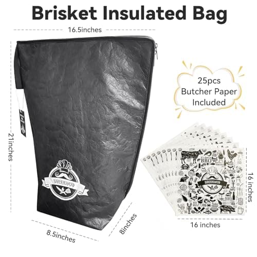 BBQ Blanket for Resting Meat, 21in Insulated Brisket Bag - Thumbnail 6