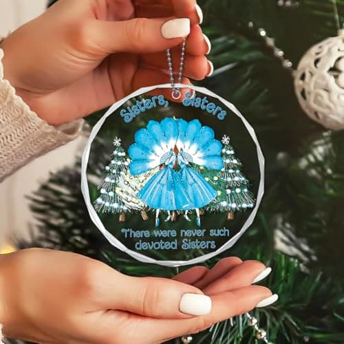 Sister Ornament, White Christmas Sisters Ornament, Ornaments for Christmas Tree, Best Friend Ornaments for Women - Sisters Gifts, Sister Gifts for Women - Thumbnail 5