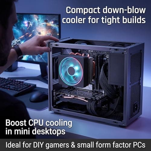 AM4 CPU Cooler - Wraith Prism Cooler Heat Pipes Copper Base/Alum Heatsink,4-Pin PWM LED RGB CPU Cooling Fan Pre-Applied Thermal Paste, Compatible with AMD AM4/AM5/AM2/AM3 Ryzen 3700X/4700X/5700X/7700 - Thumbnail 4