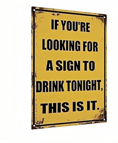 Carastora Funny Metal Bar Sign – Humorous Wall Decor for Home Bar, Man Cave, Garage or Patio – Vintage-Style Tin Sign for Drink Lovers – 8x12 Inch - Image 1