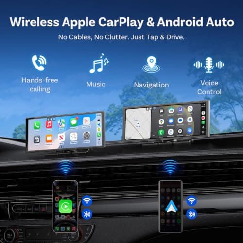 OTTOCAST OttoScreen AI 11.4" Wireless Carplay Screen for Car, Gemini AI Voice Control, Android Auto, Netflix YouTube Google Play, Dual WiFi Dual Bluetooth, 1080P Backup Camera, 8-Core Android 15 - Thumbnail 4