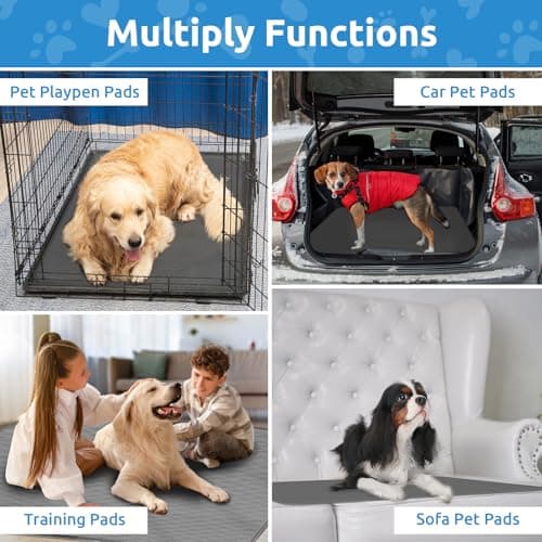 Washable Reusable Dog Pee Pads, 48"x65" Absorbent & Waterproof Puppy Training Pad for Crate, Playpen & Carpet, Large Potty Pads for Dogs, Cats & Small Pets - Thumbnail 6