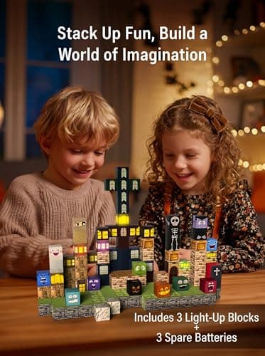 Veecafiodi 137PCS Magnetic Building Blocks with Lights, Magnetic Blocks Building Set for Kids Ages 4-8, STEM Building Toys for Boys Girls, Birthday Gift - Thumbnail 4