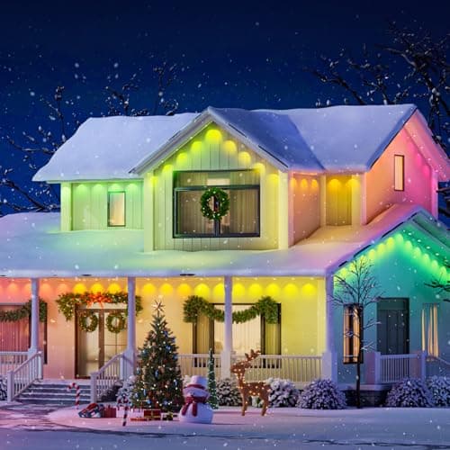 YEELIGHT Permanent Outdoor Lights, 100FT RGB LED String Lights with 16 Million Colors and Music Sync, Outside Lights for House with App Control, Waterproof Outside Eaves Lighting Decor for Parties - Thumbnail 6