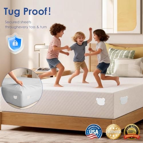The Original Patented Bed Sheet Holders for Corners, Heavy Duty ABS Bed Sheet Straps with Anti-Slip Pads & Lock Clips, Keep Sheets Tight & Secure, Easy Installation, Fits All Mattress Sizes(Set of 4) - Thumbnail 2