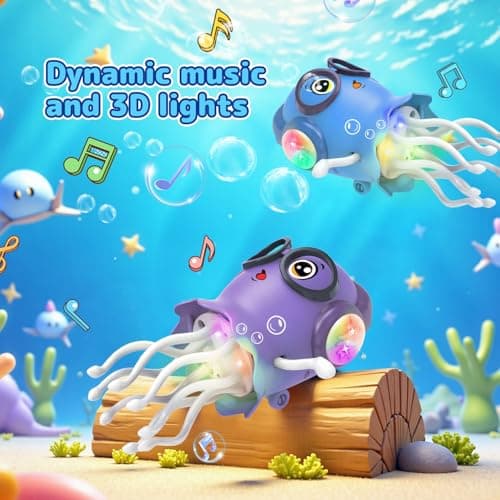 Zonopy Dancing Jellydancer Kids Toy, Baby Toy Learning Crawling Jellydancer Tummy Time Toy for Boy 3-6 Girls 6-12, Fidget Toy Magic Dancing Loud Music Toys for 3 4 5 6 7 8 Year Old Kids Birthday Gifts - Thumbnail 3