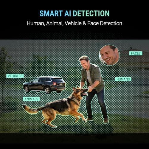 CINMOORE No Drill Window Security Camera, 2.5K 4MP Wireless/Wired WiFi Indoor/Outdoor Camera, Free AI Human/Vehicle/Pet Detection, 5000mAh Battery or Plug-in Power, Full Duplex Audio, 24/7 Recording - Thumbnail 4