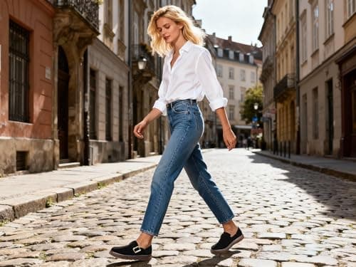 KYIKHOR Women's Comfortable & Lightweight Suede Leather Penny Loafers Slip-Ons Cute Business Casual Dress Shoes Work Office Flats Everyday Walking Shoes Driving Mocs for Women Black,6 M US - Thumbnail 3