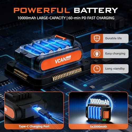 Tire Inflator Portable Air Compressor, 150PSI & 20 V Rechargeable Battery Powered Handheld Air Pump, cordless tire inflator 5X Faster Portable Tire Inflator for Car, Truck, Motorcycle, Bike, Balls - Thumbnail 5