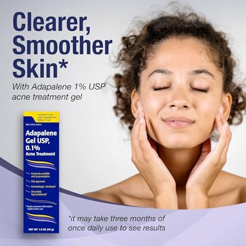 TARO Adapalene 0.1% USP Gel, Paraben Free, Retinoid Acne-Prone Facial Treatment for Sensitive Skin, Prescription Strength (1.6 Oz) - Thumbnail 2