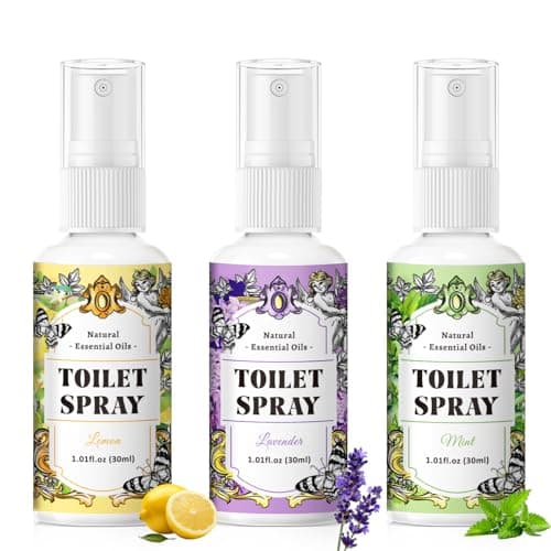 SCENTORINI Toilet Spray for Poo Odor Eliminator, Bathroom Odor Elimination Travel Size, 1 Lemon & 1 Lavender & 1 Mint, 1 oz Each, Air Freshener Spray for Poop, Home, Travel and Pockets - Image 1