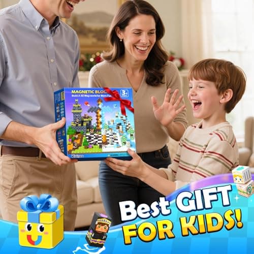 144PCS Magnetic Blocks - Mine Magnet World Chess Set, Magnetic Building Toys Games for Kids Ages 5-7 6-8 8-12, Magnet Blocks Kids Toddler Toys, Ideal Gifts for Boys & Girls Ages 3+ - Thumbnail 6