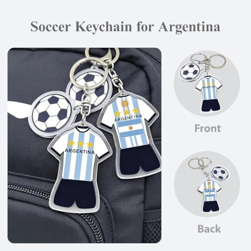 Azheeuiy 2026 World Cup Soccer Keychain,Football Ball Key Chain for Sport Soccer Fan Gifts & Party Favors,Suitable for Keys, Gym Bags & Backpacks (4PCS) - Thumbnail 3