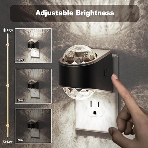 JandCase Night Lights Plug into Wall, Star Projector Night Light with 5000K Daily White, Automatic Galaxy Nightlight Plug in with Light Sensor for Bathroom Hallway Room Decor - Thumbnail 2