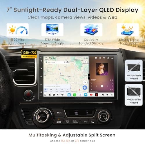 ATOTO S8L 7 inch AI Android Double Din Car Stereo, with OBD, Wireless CarPlay & Android Auto, 4G+64G, 4G SIM/Wi-Fi, AI Agent, DSP 32Band EQ/SCVC, HDMI in/Out, GPS Track, HD LRV - Thumbnail 6